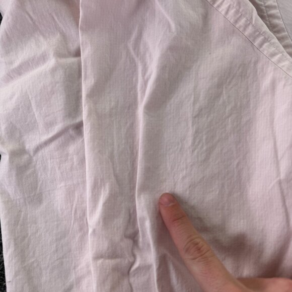 Thomas Pink Bulldog Long Sleeve Button Up Shirt Adult Size 17.5 35.5 Pink Check - Picture 14 of 15